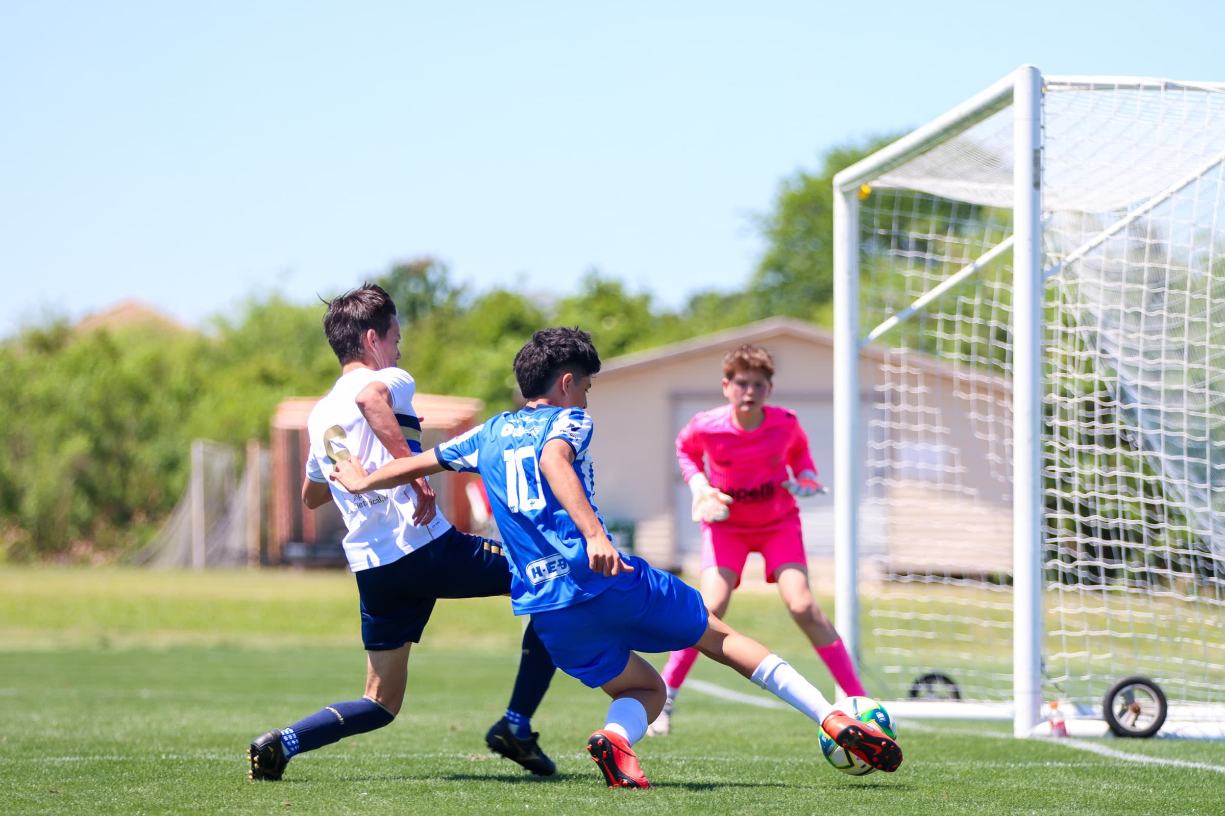 Youth soccer players competing at a PSS tournament